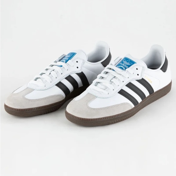 adidas Other - Adidas White and Black Samba Sneakers - Men size 5 1/2